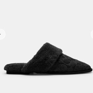 Coach Sherpa flat mules